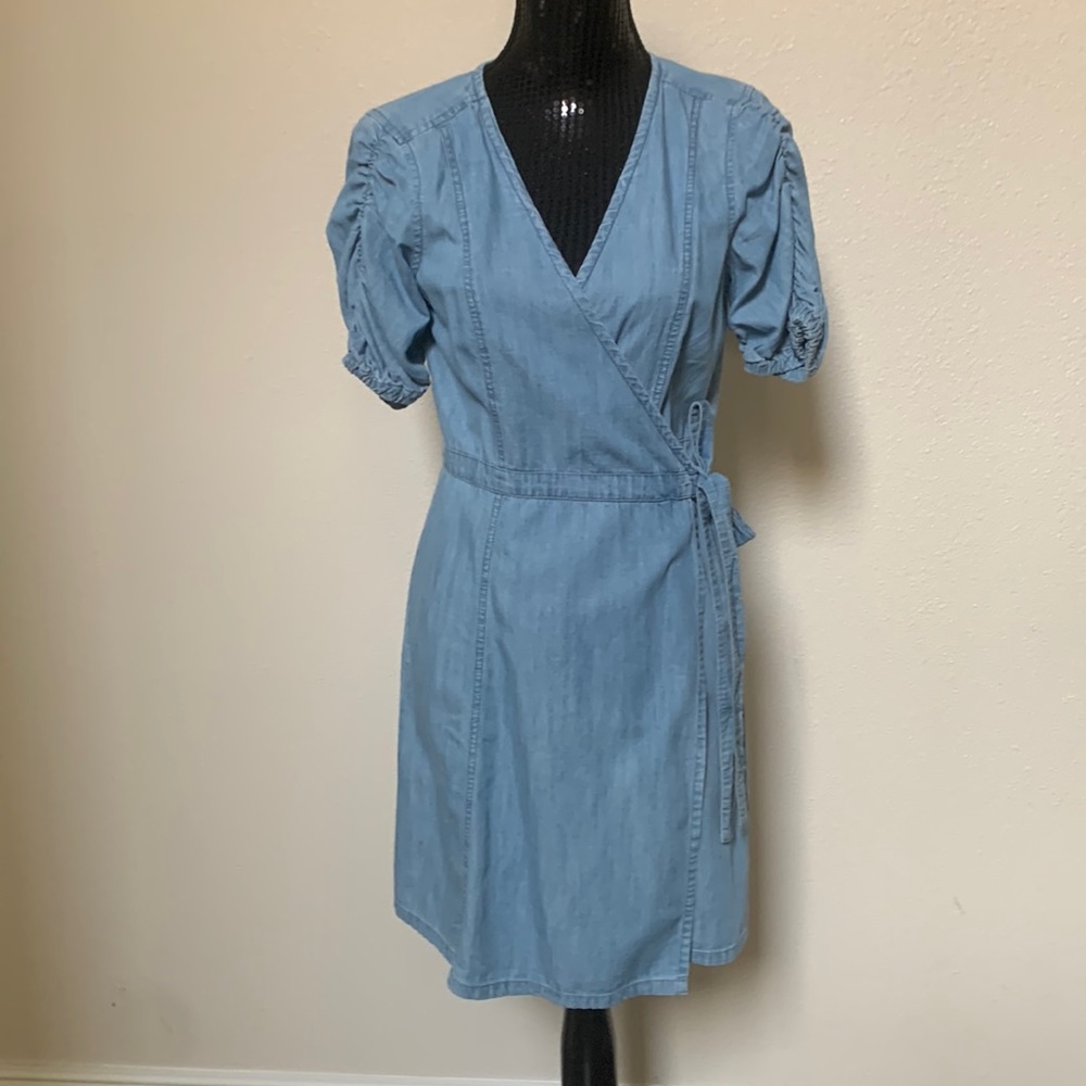 New with Tags Madewell Denim Wrap Dress Size Medium